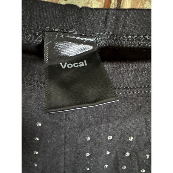 VOCAL Leggings Embellished With Rhinestones Black Soft Large - Picture 5 of 7